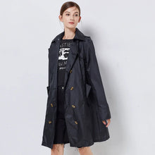 Load image into Gallery viewer, Fashion Women Thin Raincoat Poncho Ladies Waterproof Long Slim Raincoats Adults Outdoor Hiking  Windproof Rain Coat With Belt
