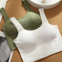 Load image into Gallery viewer, Breathable Sports Bra Anti-Sweat Fitness Top Women Seamless Yoga Bra Shockproof Crop Top Push Up Sport Bra Gym Workout Top
