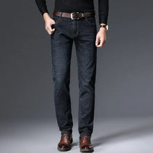 Load image into Gallery viewer, Men Fashion Straight Jeans Men 2025 New Stretch Slim Fit Pants Comfortable Soft Business Denim Trousers Male Brand Clothing

