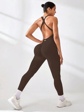 Load image into Gallery viewer, Yoga lady's one-piece suit with crossed back
