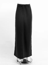 Load image into Gallery viewer, Black Loose Long Skirts Women A-Line Zip Skirts Ladies Elegant Summer Skirts Female With Pocket Ankle-Length Skirts
