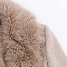 Load image into Gallery viewer, Elegant Belted Fur Collar Overcoat
