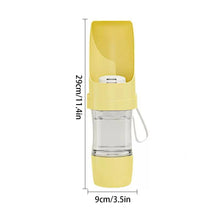 Load image into Gallery viewer, Pet Travel Water Bottle Portable with Food Container Foldable 2in1 Pet Outdoor Bowl Puppy Dog Cat Travel Drinking Food Feeder

