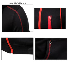 Load image into Gallery viewer, Men tracksuit zipper hood multi-pocket and protective pants casual jogging tracksuit fall/winter 2-piece setLarge size S-3XL
