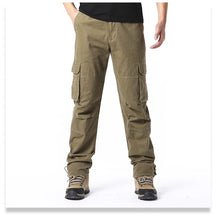 Load image into Gallery viewer, Loose Cotton Tactical Cargo Pants
