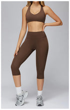 Load image into Gallery viewer, Yoga Set 2PCS Women Sportswear Workout Clothes Seamless Athletic Wear Gym Legging Fitness Bra Crop Top Long Sleeve Sports Suits
