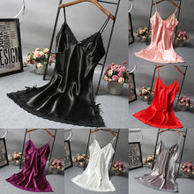 Load image into Gallery viewer, Lace V Neck Mini Nightgown
