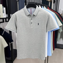 Load image into Gallery viewer, 100% pure cotton short sleeved men's polo shirt summer fashion high-end brand pony embroidery golf top casual business T-shirt
