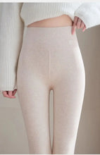 Load image into Gallery viewer, Pure Cotton Leggings Women Autumn Large Size High Waist Tight Nine-point Thickened Small Feet Make Them Look Slim Warm Pants
