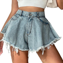 Load image into Gallery viewer, Women Denim Shorts Jeans Summer Beach Clothing Feminino Wide Leg Loose Short Femme Pantalones Cortos Ropa Mujer Fashion Clothes
