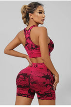 Load image into Gallery viewer, Women Seamless Tie Dye Yoga Set Quick Dry Sports Bra Shorts Lightweight Breathable Workout Outfit
