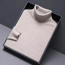 Load image into Gallery viewer, Animal Game Turtleneck Knitwear Luxury Men's Sweater Long Fit Pullover Sweaters Solid Color Men Streetwear Warm Cold Blouse
