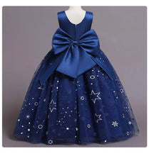 Load image into Gallery viewer, Elegant Mesh Bow Party Dress
