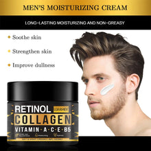Load image into Gallery viewer, Men's Retinol Collagen Face Cream Skincare Moisturizing Brightening Hydrating Smooth Wrinkles Firming Facial Men Skin Care
