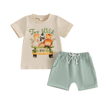 Load image into Gallery viewer, Toddler Dinosaur Birthday Outfit Set
