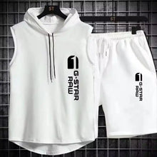 Load image into Gallery viewer, Men's track suit summer sportswear two-piece t-shirt shorts brand tracksuit jogging men's sports suit fitness clothes exercise
