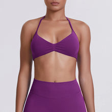 Load image into Gallery viewer, Sport Bra Strappy Bra Top Women High Support Thin Strap Halter Sport Seamless Bras Scrunch Workout Yoga Tank
