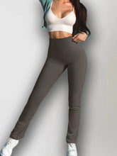 Load image into Gallery viewer, Solid Leggings for Women Seamless Knit Yoga Pants Flared Trousers High Waist Hip Liftting Tights Slim Casual Sports Leggings

