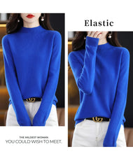 Load image into Gallery viewer, Merino Wool Mock Neck Pullover
