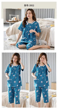 Load image into Gallery viewer, Cotton Cartoon Summer Pajama Set
