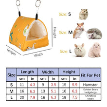 Load image into Gallery viewer, 1pc Cute Print Bird Bed Mini Cage Rabbit Squirrel Mat Guinea Pig Nest Hamster House Small Animal Sleeping Bed Pet Hanging Cage
