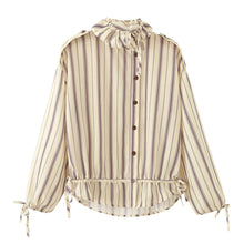Load image into Gallery viewer, Women's Shirts Autumn 2026 New Fashion Stripes Slim Unique Youth Street Autumn Blouses Chic Elegant Travel Comfortable Blouse
