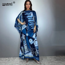 Load image into Gallery viewer, Printed Dresses For Women 2025 Fashion Design Loose Dress Batwing Maxi Long Femme Vestidos Summer Autumn Party Elegant Dress
