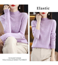 Load image into Gallery viewer, Merino Wool Mock Neck Pullover
