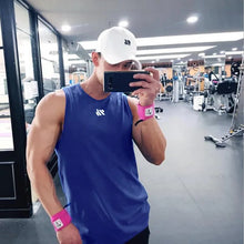 Load image into Gallery viewer, Mens Workout Tank Tops Mash Fabric Quick Dry Muscle Sleeveless Shirts Cut Off Slim Fit  Bodybuilding Gym Tees Singlet

