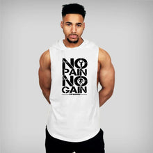 Load image into Gallery viewer, Men’s Fitness Workout Sportswear Tops Bodybuilding Hooded Tank Top Cotton Printed Sleeveless T-shirts Casual Hip Hop Undershirt
