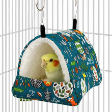 Load image into Gallery viewer, 1pc Cute Print Bird Bed Mini Cage Rabbit Squirrel Mat Guinea Pig Nest Hamster House Small Animal Sleeping Bed Pet Hanging Cage

