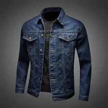 Load image into Gallery viewer, Slim Vintage Denim Jacket
