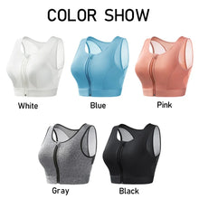 Load image into Gallery viewer, Plus Size Sports Bra Front Closure Longline Bras Padded Workout Crop Tank Top for Running Workout Gym Yoga Vest
