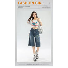 Load image into Gallery viewer, Denim Shorts for Women Summer  Fashion Trendy Loose Fitting Casual Female Jeans Breathable Comfy Streetwear
