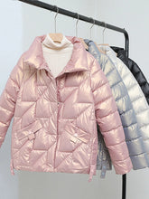 Load image into Gallery viewer, Glossy Winter Cotton Padded Parka
