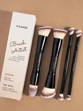 Load image into Gallery viewer, MAANGE 4pcs Basic Makeup Brushes Set With Box Dual-ended Foundations Powder Blush Details for Eyeshadow Brushes Beginner Travel
