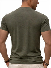 Load image into Gallery viewer, Men's fitness sports T-shirt for training, showing muscles, loose fit, suitable for summer fashion and casual running.
