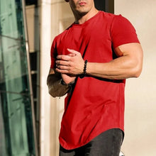Load image into Gallery viewer, Muscle Fitness T-shirt Summer Men's T-shirts Workout short sleeve Tees Running cotton t-shirts Men Gym Sport Training Tops
