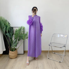 Load image into Gallery viewer, Women Elegant Evening Party Dresses 2025 Summer New Solid Colour Classic Long Sleeve Plate Flower Design Prom Dresses Female
