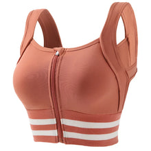 Load image into Gallery viewer, Sports Bras Zip Front For Women With Full Coverage Removable Padded Shockproof Yoga Underwear Workout Bra Running Fitness Vest
