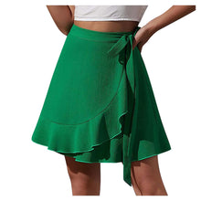 Load image into Gallery viewer, High Waist Chiffon Ruffle Skirt

