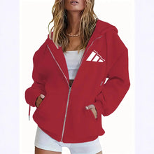 Load image into Gallery viewer, Printed Fleece Zip Hoodie Jacket
