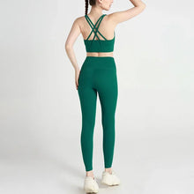Load image into Gallery viewer, Women's Yoga Set Workout Set 2 Piece High Waist Yoga Leggings Sports Bra Gym Suit Activewear Sports Fitness Set Sports Suit
