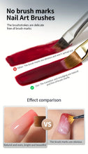 Load image into Gallery viewer, 2pcs Wide Soft Bristle Nail Brush Gradient Design Acrylic Handle Gel Polish Applicator Nail Tools
