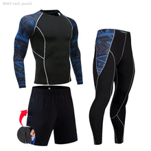 Load image into Gallery viewer, Men's Compression Sportswear Suits Gym Tights Training Clothes Workout Jogging Sports Set Running Rashguard Tracksuit For Men
