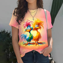 Load image into Gallery viewer, Playful Oversized Cartoon Casual Tee
