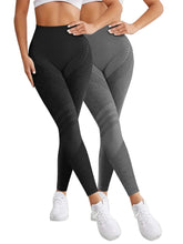 Load image into Gallery viewer, 2 Pieces Legging Woman Push Up Workout Sport Leggings Women Scrunch Butt Female Outfit Gym Seamless Legging Pants
