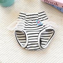 Load image into Gallery viewer, Striped Cotton Puppy Panties Set
