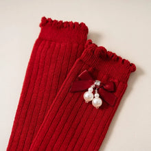 Load image into Gallery viewer, Sparkly Bow Baby Knee Socks
