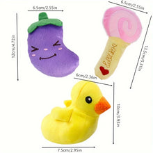 Load image into Gallery viewer, 10pcs Pet Teething Toys Puppy Chew Toys Puppy Teething Toys Stuffed Plush Puppy Dog Toys Squeaky Fruits Vegetables Design Toy
